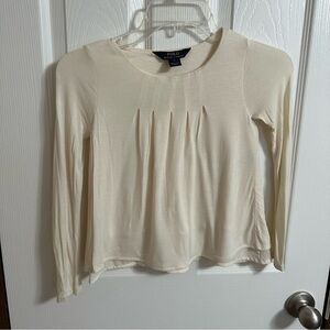 Polo Ralph lauren cream long sleeve top sz 6